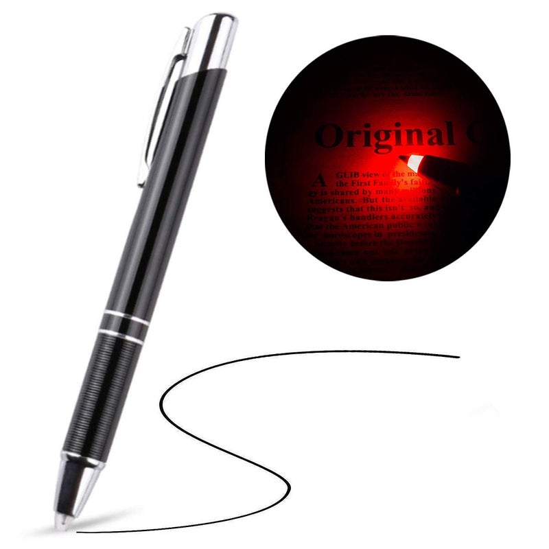 Yacig Pen with Light, Light Up Ballpoint Pen, Bright Lighted Pens For Writing in the Dark Led Light Flashlight Nurses Pen with Light Tip 3 Pack Penlight-Red Light - Image 5
